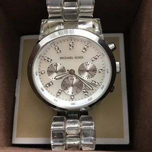 Clear ceramic Michael Kors watch